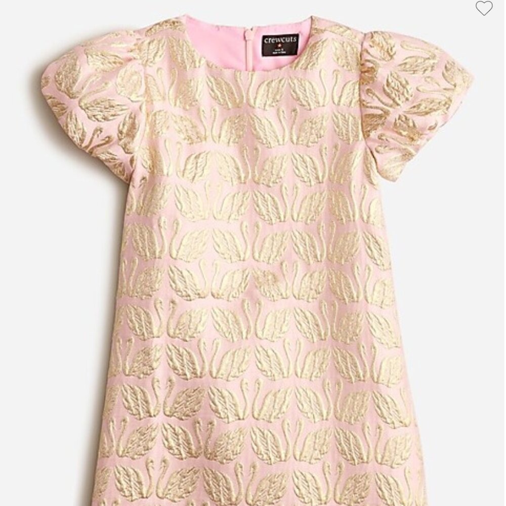 J.Crew Girls' jacquard swan dress